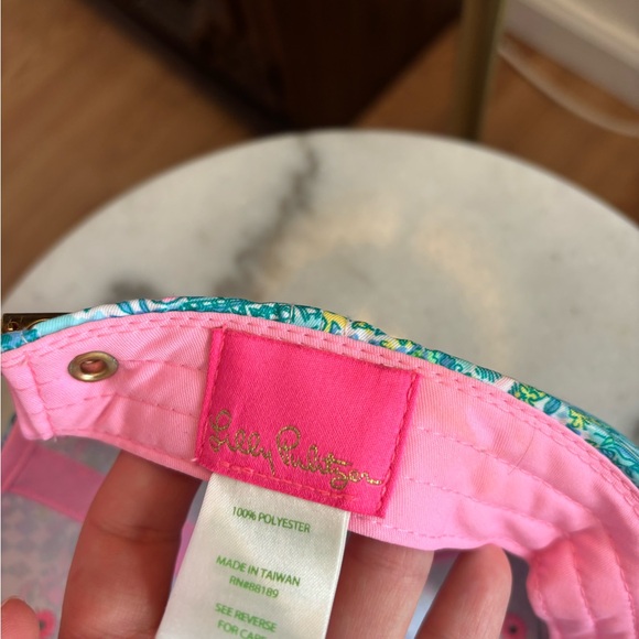 LILLY PULITIZER Run Around Baseball Cap Colorful Tropical Pastel Resort Pink - Picture 3 of 4